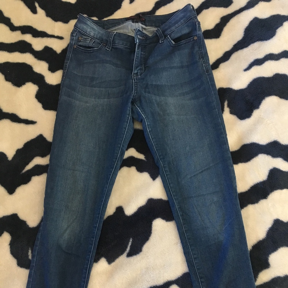Celebrity pink dark wash jeans